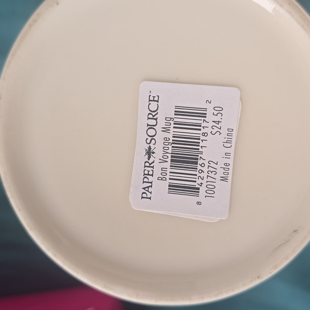 Rifle Paper Co. Bon Voyage Mug Travel Paris London Tokyo NY - Picture 9 of 9
